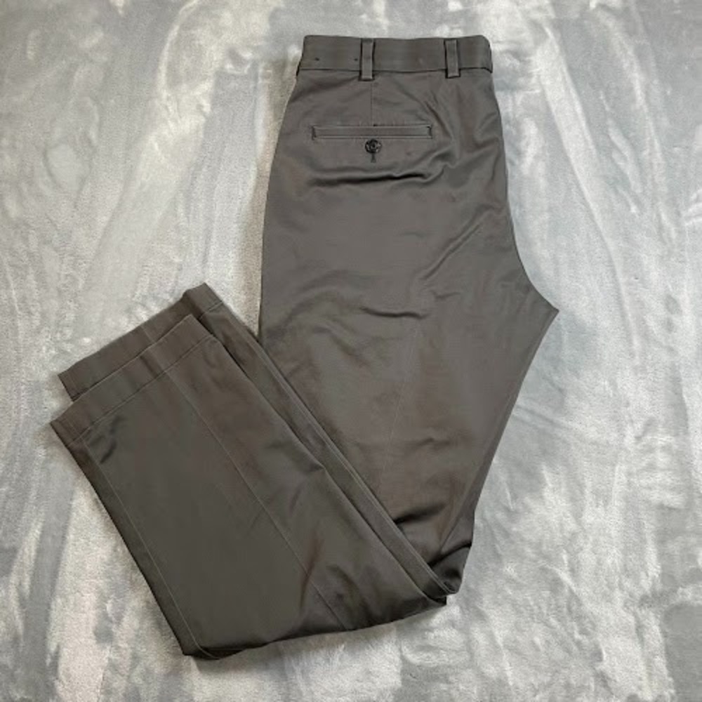 Brooks Brothers Advantage Chino Mens 36x32 Fits 34x30 Gray Light Weight Clark